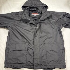 JACKET Tingley Waterproof Men's XL Black Outer Jacket Only ZIP Up Snap  Size XL